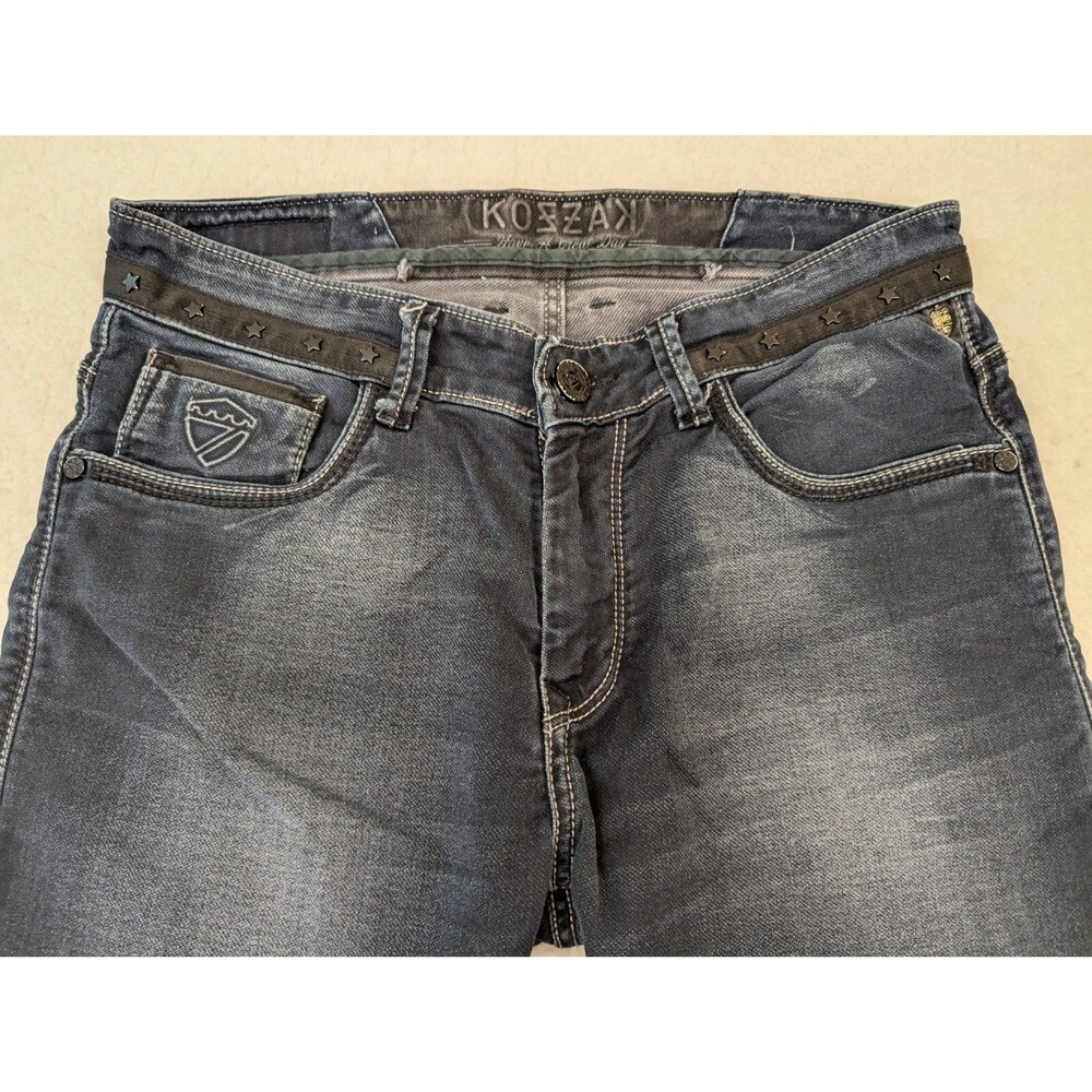 Kozzak Men's Jeans 32x30 Denim Metal Accents Tailored By Hand Rare India